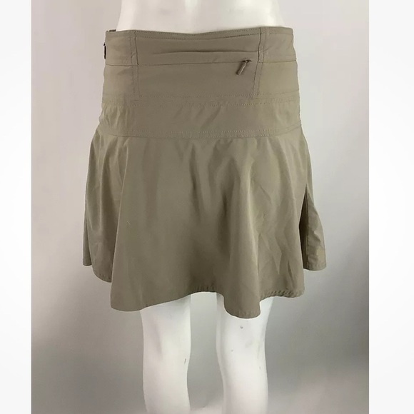 Athleta Sz 0 Everyday Skort Tan Recycled Polyester Spandex Flare Style - Picture 4 of 8